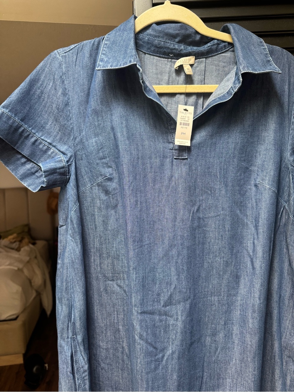 Talbots Women’s Dress New Petite Medium Denim Cute Dress